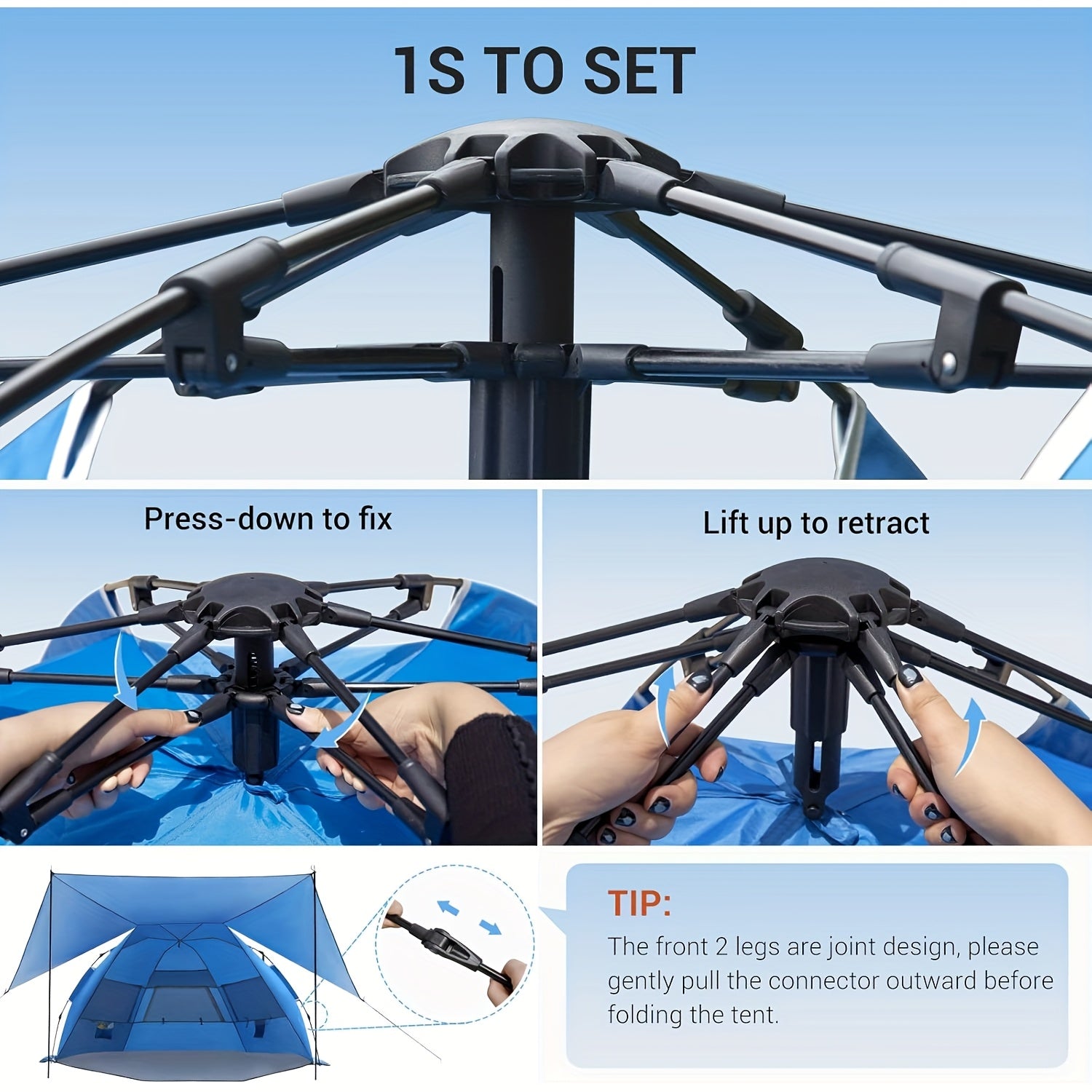 Beach Tent – Lightweight and Spacious for 4-6 People