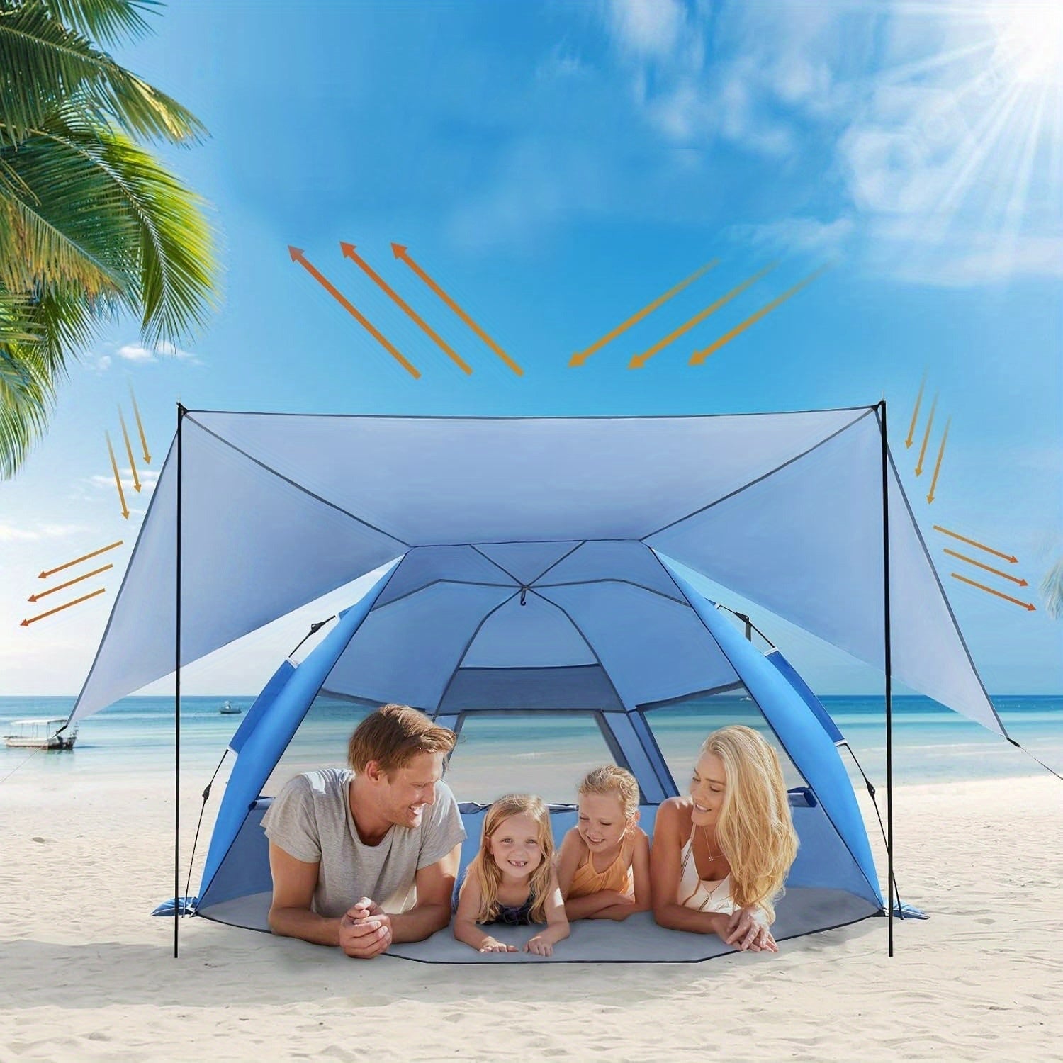 Beach Tent – Lightweight and Spacious for 4-6 People